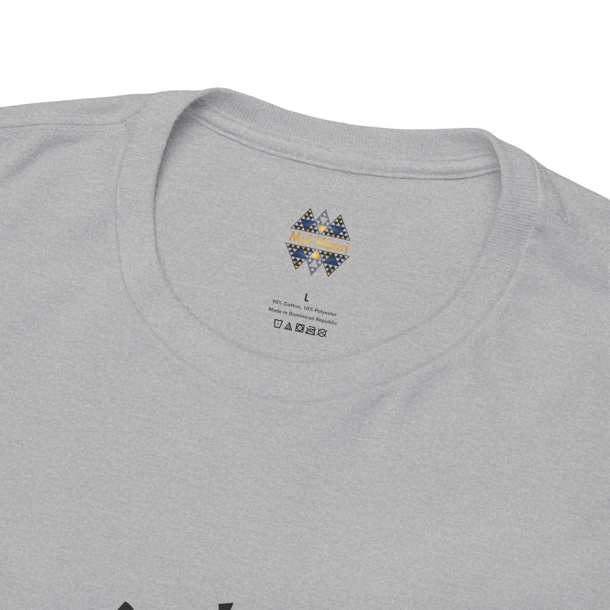 Heather gray crewneck T-shirt collar with small chest logo