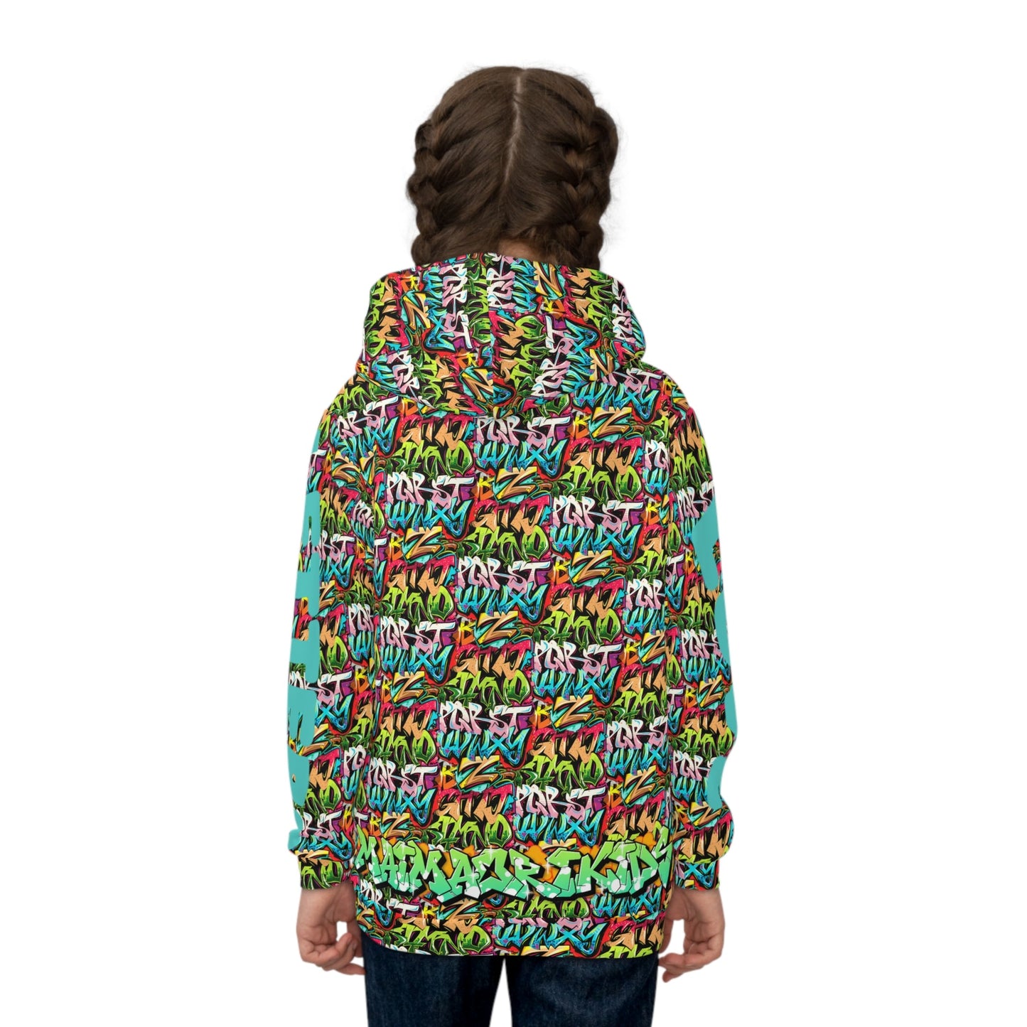 Love Letters Alphabet Hoodie Teal