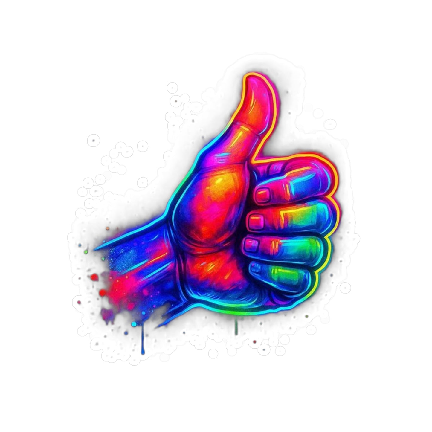 Neon Thumbs Up