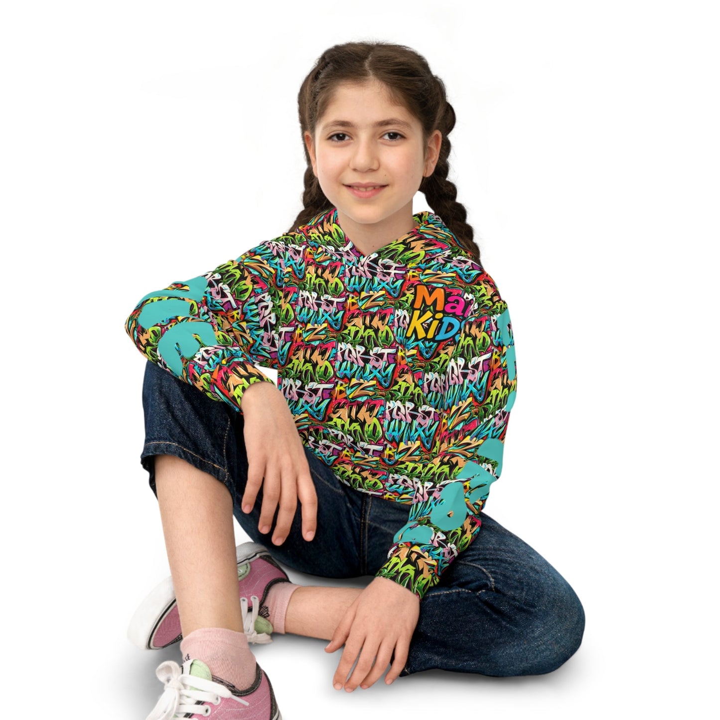Love Letters Alphabet Hoodie Teal