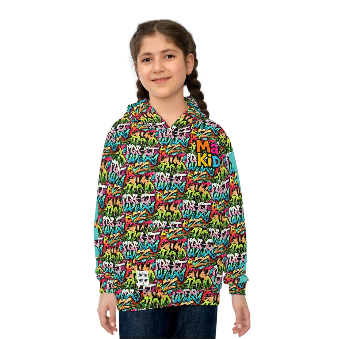 Love Letters Alphabet Hoodie Teal