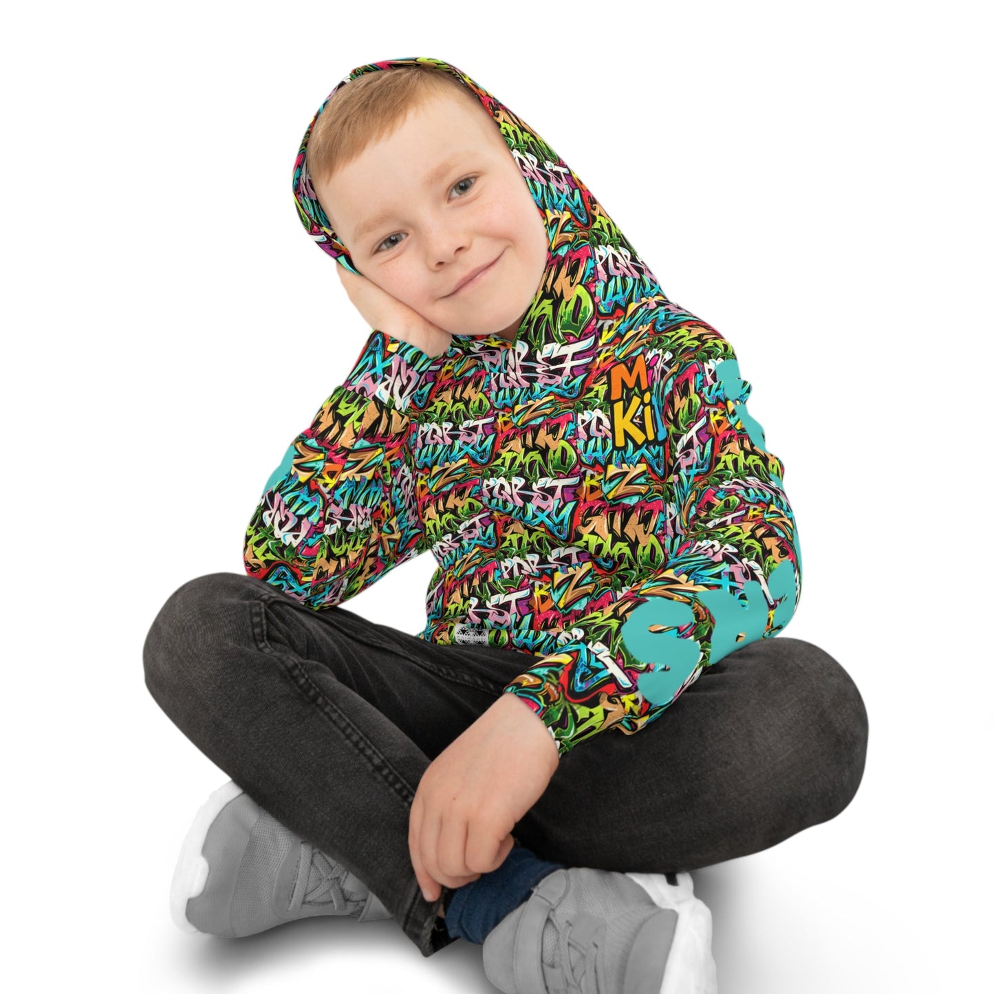 Love Letters Alphabet Hoodie Teal