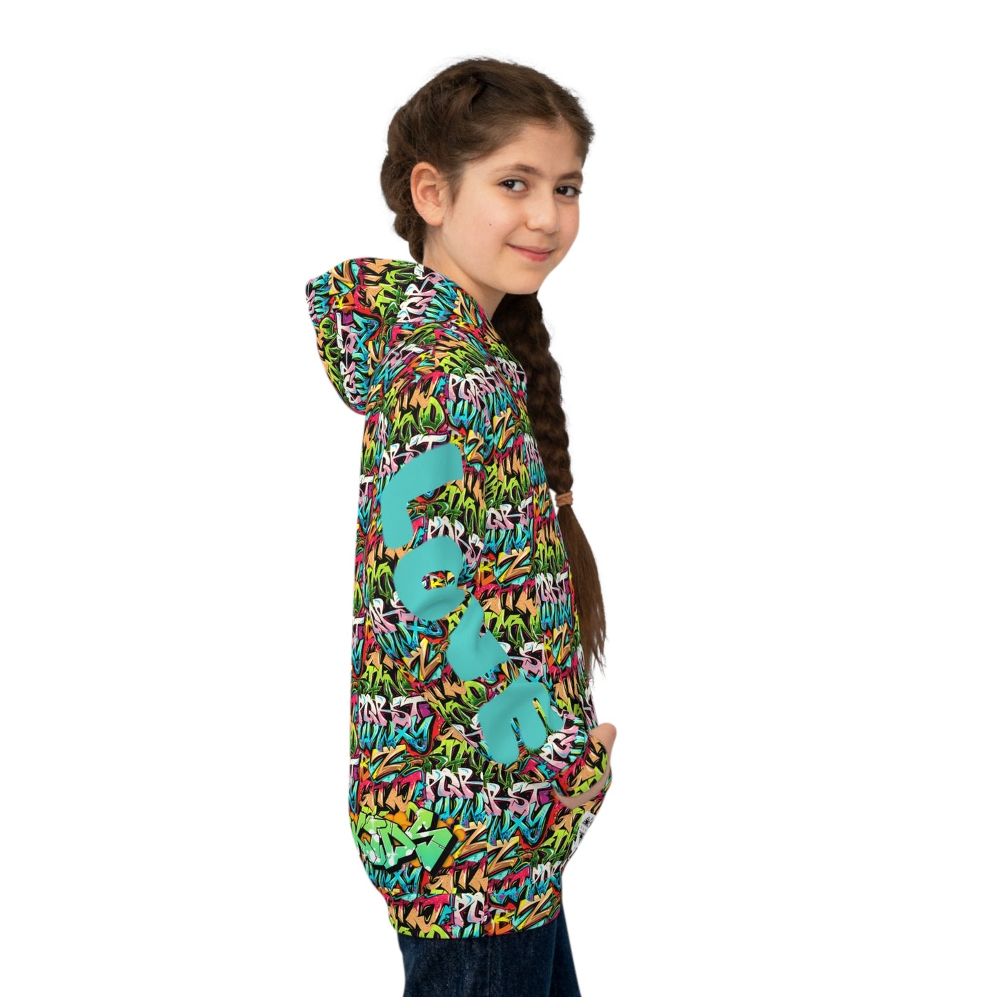 Love Letters Alphabet Hoodie Teal